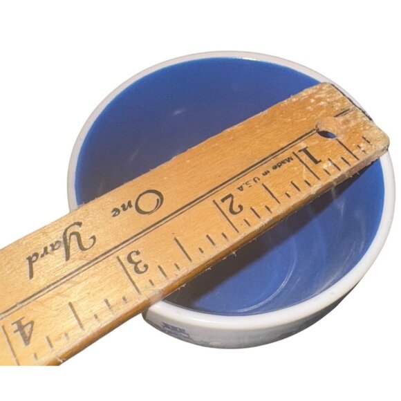 Set Of 3 WCL Snowman Ceramic Bowls With Blue Interior - Picture 6 of 7